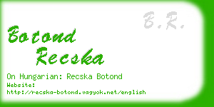 botond recska business card